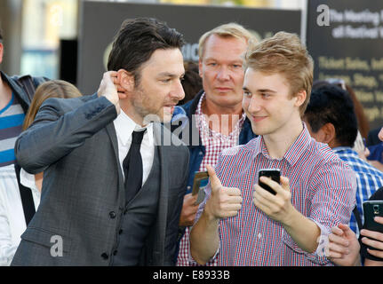 Zürich, Schweiz - 27. September 2014: Schauspieler Zach Braff bei 10. Zurich Film Festival/Picture-alliance Stockfoto