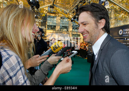 Zürich, Schweiz - 27. September 2014: Schauspieler Zach Braff bei 10. Zurich Film Festival/Picture-alliance Stockfoto