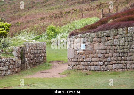 Morgen Punkt Batterie bei St Marys, Isles of Scilly, Scillies, Cornwall im April Stockfoto