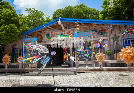 die Regentonne-Souvenir-Shop auf Islamorada in den Florida Keys Stockfoto