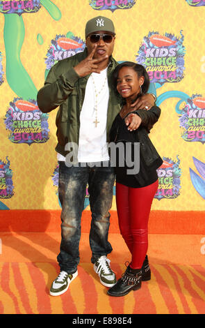 Nickelodeon Kids' Choice Awards 2014 statt an USCs Galen Center Featuring: LL Cool J, Nina Simone Smith wo: Los Angeles, California, Vereinigte Staaten von Amerika bei: 29. März 2014 Stockfoto