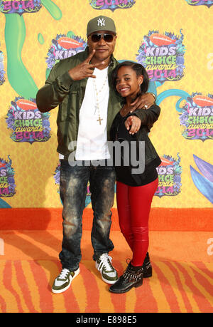 Nickelodeon Kids' Choice Awards 2014 statt an USCs Galen Center Featuring: LL Cool J, Nina Simone Smith wo: Los Angeles, California, Vereinigte Staaten von Amerika bei: 29. März 2014 Stockfoto