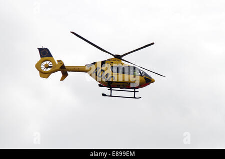 Berlin, Deutschland, ADAC Rettung Hubschrauber Christoph 31 im Flug Stockfoto