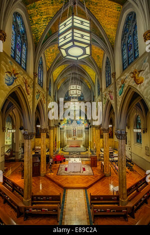 Saint Malachy's des Schauspielers Kapelle  eine Pfarrkirche der Römisch-katholischen Erzdiözese von New York. Stockfoto