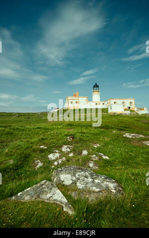 Landschaftlich Point Leuchtturm an der Westspitze der Insel Skye in Schottland, Großbritannien Stockfoto
