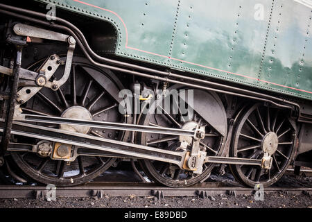 Historische Dampf Lok "Pacific PLM 231 K 8" von "Paimpol-Pontrieux" Zug Brittany France Stockfoto