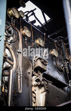 Historische Dampf Lok "Pacific PLM 231 K 8" von "Paimpol-Pontrieux" Zug Brittany France Stockfoto