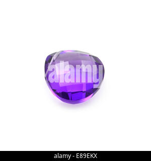 Schöne transparent amethyst Anhänger auf einem weißen Hintergrund. Stockfoto