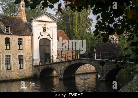 Das Begijnhof in Brügge ein ehemaliges Kloster Stockfoto