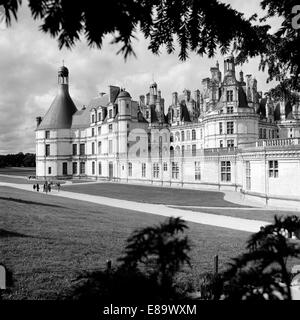 Siebziger Jahre, Schloss Chambord, Loir-et-Cher, Loiretal, Frankreich Stockfoto