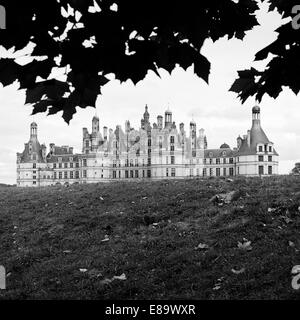 Siebziger Jahre, Schloss Chambord, Loir-et-Cher, Loiretal, Frankreich Stockfoto