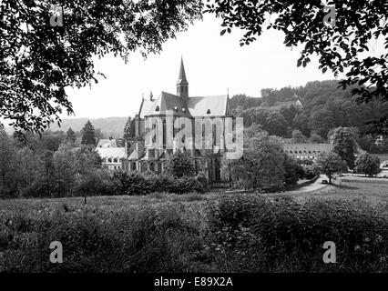 Achtziger Jahre, Altenberger Dom Oder Bergischen Dom in Odenthal-Altenberg, Naturpark Bergisches Land, Nordrhein-Westfalen Stockfoto