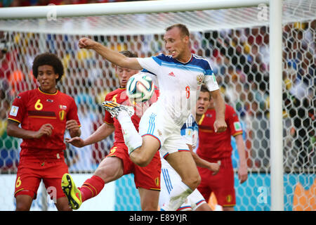 Denis Glushakov Russlands. Russland / Belgien, Gruppenspiel. FIFA-Weltmeisterschaft Brasilien 2014, Maracana-Stadion, Rio De Janeiro, Brasilien. Stockfoto