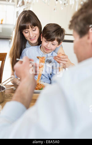 Familie Mahlzeit Stockfoto