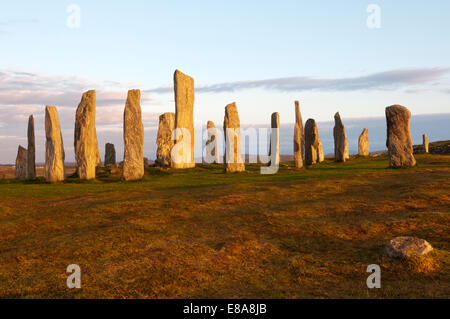 Callanish ich Kreis und Avenue auf der Insel Lewis auf den äußeren Hebriden, Schottland Stein. Stockfoto