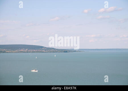 Blick auf den Balaton von Tihany, Ungarn Stockfoto