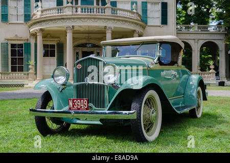 Red Hook, NY, USA - 17. August 2014: Antike 1931 desoto Automobil, an einem Auto Show in Montgomery Ort historische Anwesen gesehen. Stockfoto