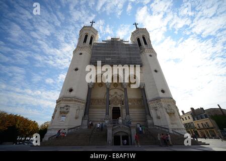 Cathédrale Saint-Jean-Baptiste de Lyon Stockfoto