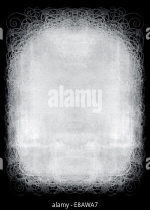 Grunge Frame oder notleidende Grunge Texturen. Große hohe detaillierte dekorative Vintage verwitterten Grenze. Grunge Hintergrund oder Retro-Design-Dekor-Element Stockfoto
