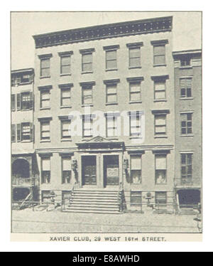 (König 1893, NYC) pg 562 XAVIER CLUB, 28 WEST 16 TH STREET Stockfoto