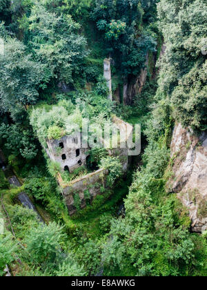 Stillgelegten Wassermühle in Sorrent, Italien Stockfoto