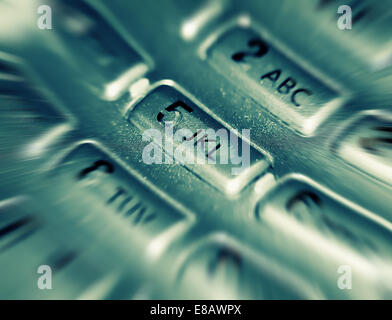 Handy-Tastatur mit Zoom-Effekt Stockfoto