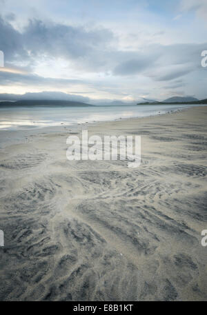 Sand Muster auf Seilebost Strand, Isle of Harris, äußeren Hebriden, Schottland Stockfoto