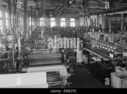 Paterson, New Jersey - Textilien. Madison Seide Co. Überblick über aktuelle Seide Großanlage (nicht automatisch), März 1937 Stockfoto