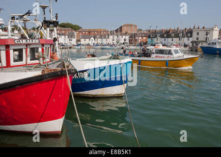 Boote in Weymouth Hafen Dorset UK Stockfoto