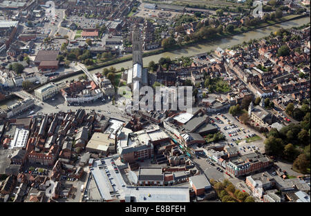 Luftaufnahme der Lincolnshire Stadt Boston, UK Stockfoto