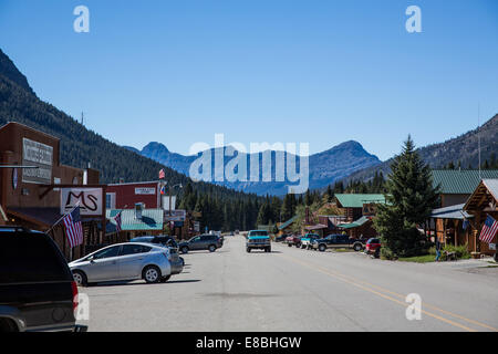 Cooke City, Montana, einer kleinen Gemeinde hoch in den Bergen direkt vor dem Nordosten Eingang zum Yellowstone National Park. Stockfoto