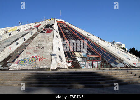 Die Pyramide in Tirana, Albanien. Stockfoto