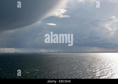 Ostsee Unwetterfront, Blick vom Copenhagen Fähre in Oslo, Norwegen-140818 62376 Stockfoto