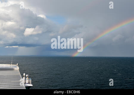 Ostsee Squall, Ansicht von Kopenhagen Fähre nach Oslo, Norwegen-140818 62381 Stockfoto