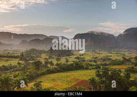 Mogotes in Nachtstück von Vinales, Provinz Pinar del Rio, Kuba Stockfoto