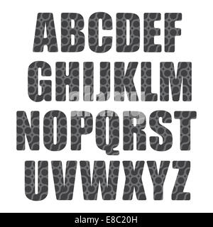 Satz von Buchstaben. dekorative Schriftart Stockfoto