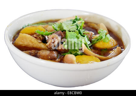 Thailändische Namen Khai Phalo Muu Saam Chan oder gekochten Eiern in fünf Gewürzen Suppe Stockfoto