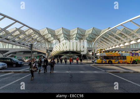 Oriente Bahnhof von Architekt Santiago Calatrava, Lissabon, Portugal Stockfoto