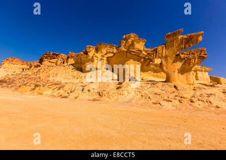 Bolnuevo Mazarron erodiert Sandsteine in Murcia Spanien Stockfoto