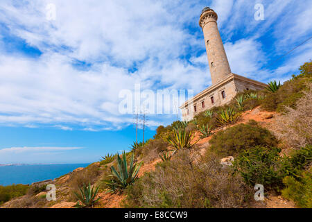 Cabo de Palos Leuchtturm in der Nähe von Manga Mar Menor Murcia in Spanien Stockfoto