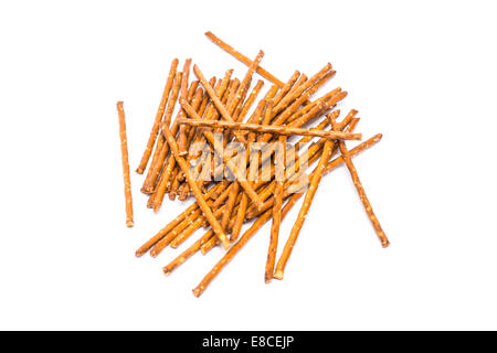 Salzige Snacks Sticks Isolated On White Stockfoto