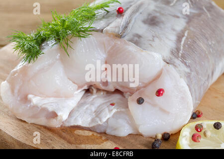 Aal-Filet mit Gewürzen Stockfoto