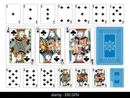 Karten aus dem Georghiou 14 Deck, eine schön gestaltete neue original Spielkarte Deck-Design. Das Deck bietet benutzerdefinierte verwächst Stockfoto