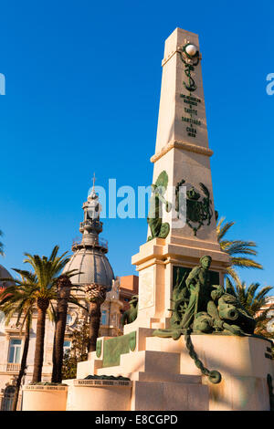 Cartagena Murcia Cavite Helden park Memorial in Spanien Stockfoto