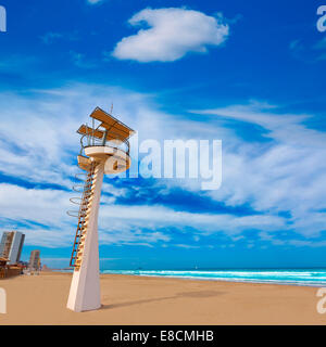 Strand von La Manga del Mar Menor in Murcia Spanien Playa Barco Perdido am Mittelmeer Stockfoto