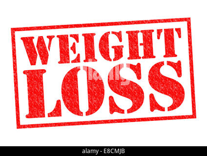 WEIGHT LOSS roten Stempel auf einem weißen Hintergrund. Stockfoto