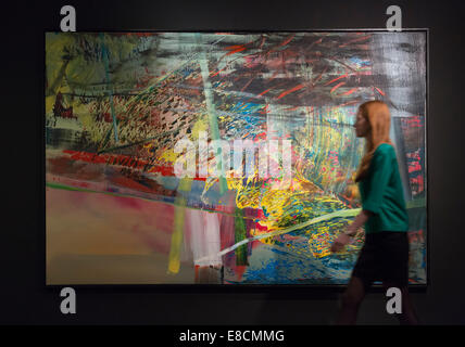 Christies "Riesen der deutschen Kunst"-Auktion aus der Sammlung Essl in London 13. Oktober 2014. Gemälde von Gerhard Richter. Stockfoto