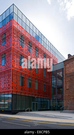 Das Citylabs Gebäude. Büro- und Laborgebäude Platz für Bio-Gesundheits-Unternehmen. Aus Oxford Straße, Manchester, England, Vereinigtes Königreich. Stockfoto