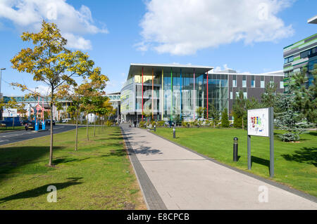 Central Manchester University Hospitals Komplex aus Oxford Straße, Manchester, England, UK. Kinder Krankenhaus Eintritt. Stockfoto