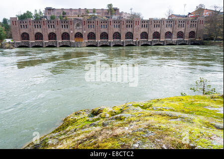 Schweden, Trollhättan. Wasserkraftwerk ist. Stockfoto